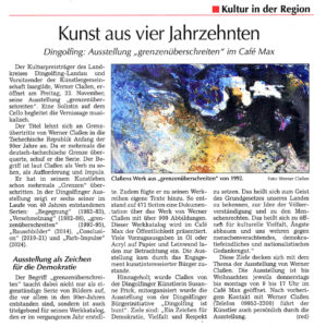 Zeitungsartikel vom 22.11.2024, LZ, Kunst aus vier Jahrzenten