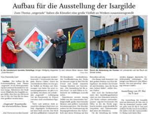 Zeitungsartikel 27.05.25, LNP, Aufbau der Ausstellung "ungerade"