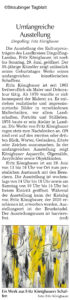Zeitungsartikel 25.06.25, LZ, Umfangreiche Ausstellung Königbauer