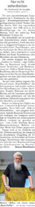 Zeitungsartikel 15.09.25, LZ Feuilleton, Nur nicht stehenbleiben, Über Künstler Werner Claßen