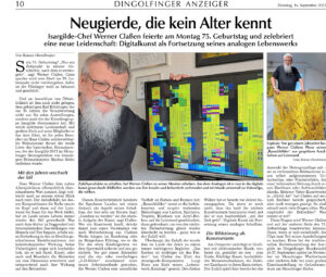 Zeitungsartikel 16.09.2025, Dingolfinger Anzeiger, Neugierde die kein Alter kennt