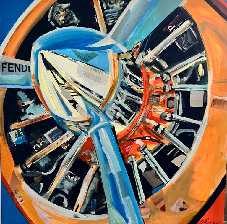 Gemälde Icarus (Flugzeugturbine)